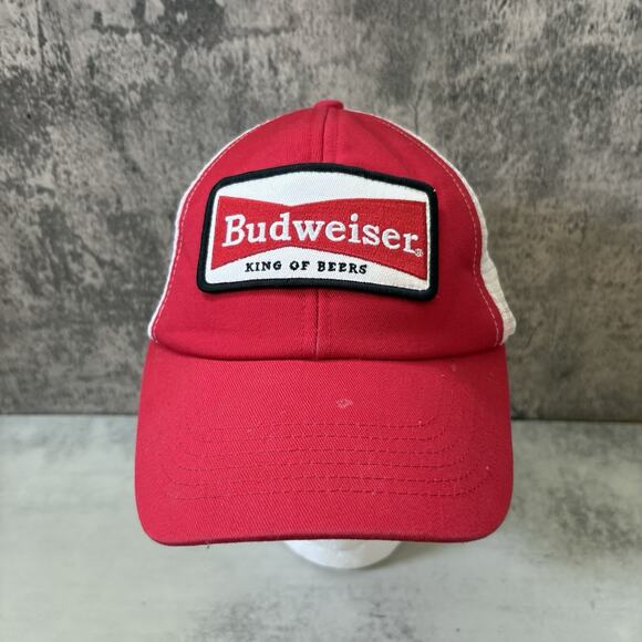 VINTAGE (90’s) Budweiser Trucker Hat / Red / Snapback / Beer / Official Product - Picture 1 of 6